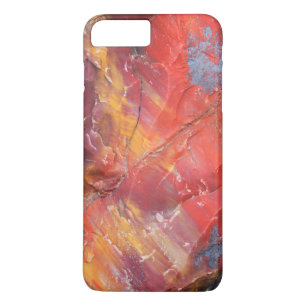 Coque iPhone 7 Plus Détail de bois pétrifié rouge, Arizona