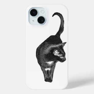 Coque Pour iPhone 15 Détail de chat texturé
