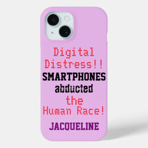 Coque Pour iPhone 15 Détresse numérique Smartphone Citation humoristiqu