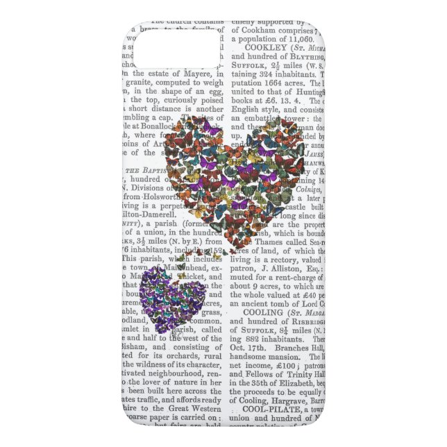 Coques Case-Mate iPhone Deux Coeurs papillons (Dos)
