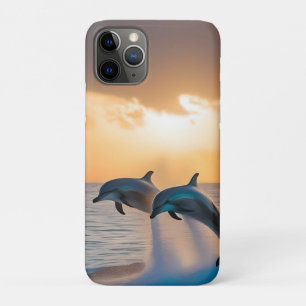 Case-Mate iPhone Case Deux Dauphins Tournant Au Coucher Du Soleil,