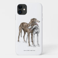 Deux Greyhound Friends Dog Art