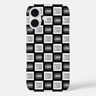 Coques iPhone 16 Deux logos ou images Motif répétitif