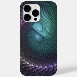 Coque Pour Pour iPhone 14 Pro Max Deux spirales colorées Art Abstrait Fractal modern