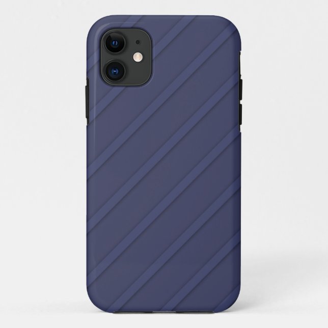 Coques Case-Mate iPhone Diagonale bleue de la marine (Dos)