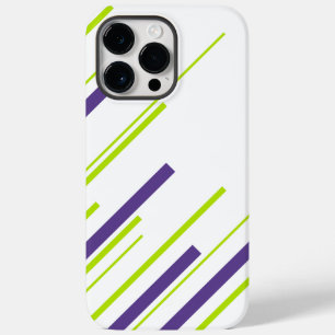 Coque Pour Pour iPhone 14 Pro Max Diagonales en vert citron vert et violet