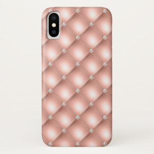 Case-Mate iPhone Case Diamant courbé Rose brillant Or rose luxueux