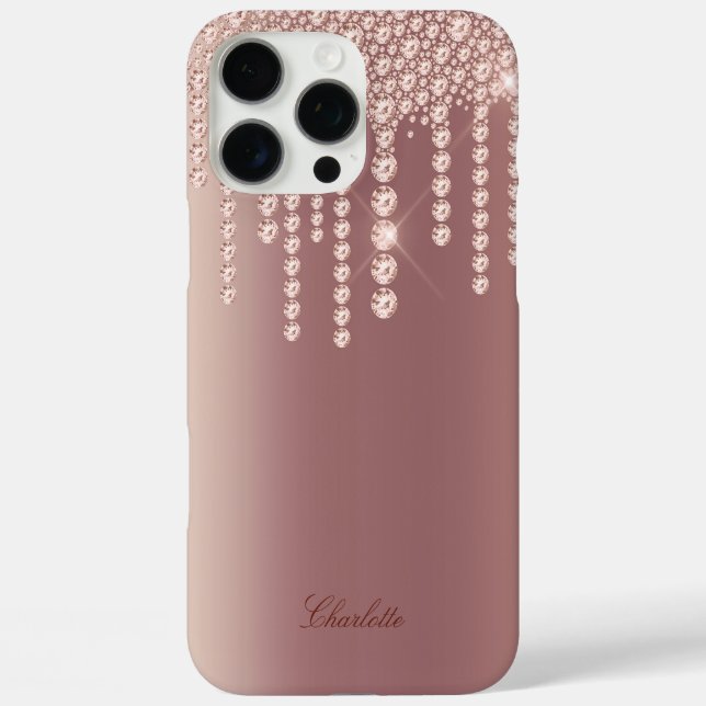 Coques Case-Mate iPhone Diamant rose (Verso)
