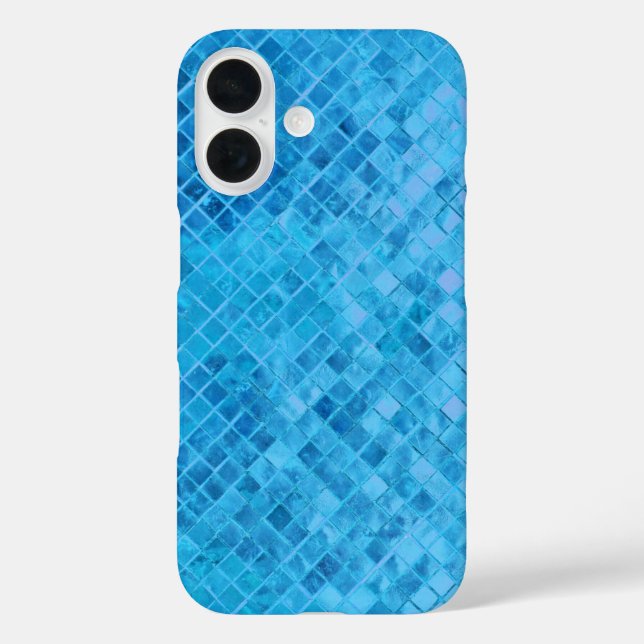 Coques Case-Mate iPhone Diamant Turquoise Design métallique (Verso)