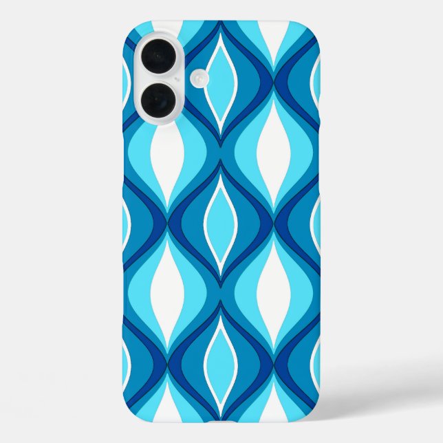 Coques Case-Mate iPhone Diamants Modernes Du Milieu Du Siècle, Blues Denim (Verso)