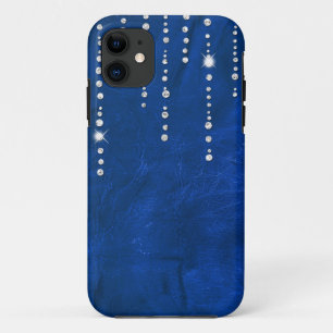 Case-Mate iPhone Case Diamants Sur Cuir Bleu
