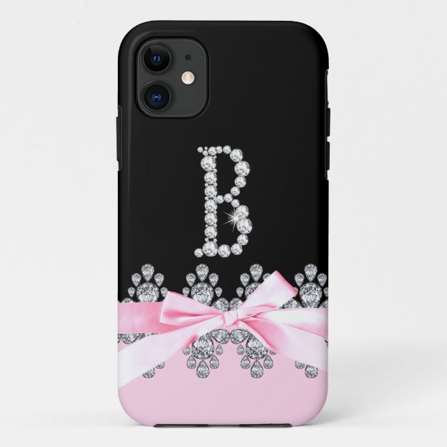 Coques Case-Mate iPhone Diamond Delilah Initial :B (Dos)