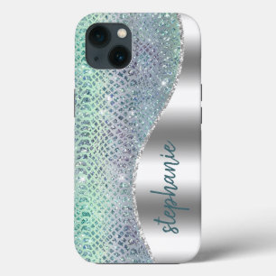 Case-Mate iPhone Case Diamond Pailleté Personnalisé en Cuir de Serpent