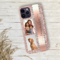 Diamond Photo Paillettes Monogramme Or Rose