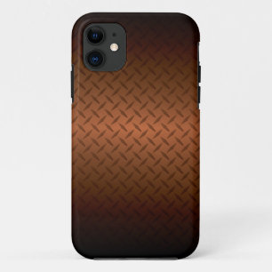 Coque Case-Mate Pour iPhone Diamondplate Look Motif noir à fond de cuivre