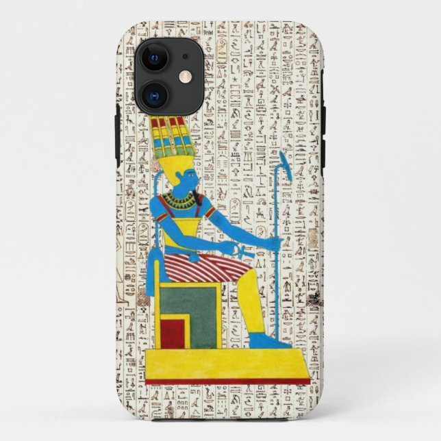 Coques Case-Mate iPhone Dieu égyptien antique Osiris Hiéroglyphes Design (Dos)