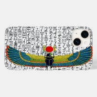 Dieu égyptien antique Scarab Hiéroglyphes Design