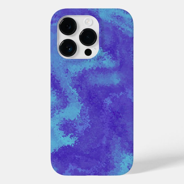 Coques Case-Mate iPhone Diffusion Abstraite bleu violet (Verso)
