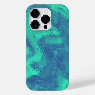 Coque Pour iPhone 14 Pro Diffusion Abstraite bleue verte