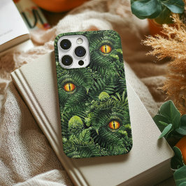 Coque iPhone 15 Pro Max Dinosaur Eyes Green Plants Ancient Creature Art
