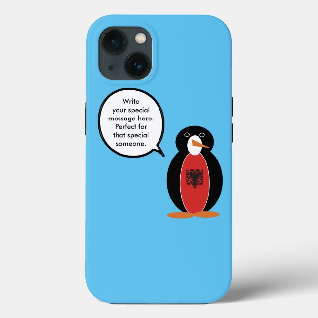Coques Case-Mate iPhone Discussions sur le drapeau albanais de Mme Penguin (Verso)