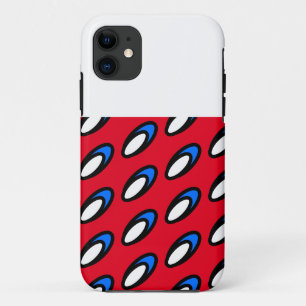 Case-Mate iPhone Case Disques carrelés blanc blanc bleu brillant blanc b