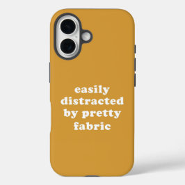 Coques iPhone 16 Distrait Par Joli Tissu Drôle Citation De Quilter