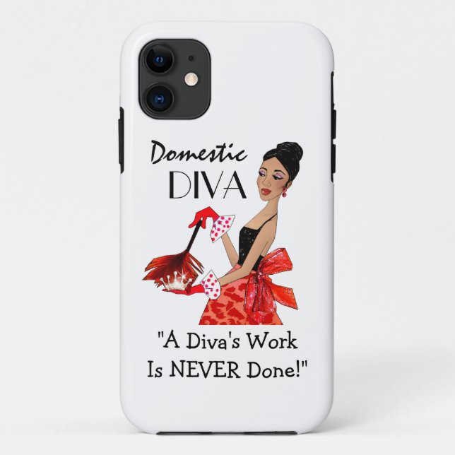 Coques Case-Mate iPhone "Diva domestique" (Diva afro-américaine) (Dos)
