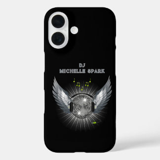 Coques iPhone 16 DJ Disco Ball Wings