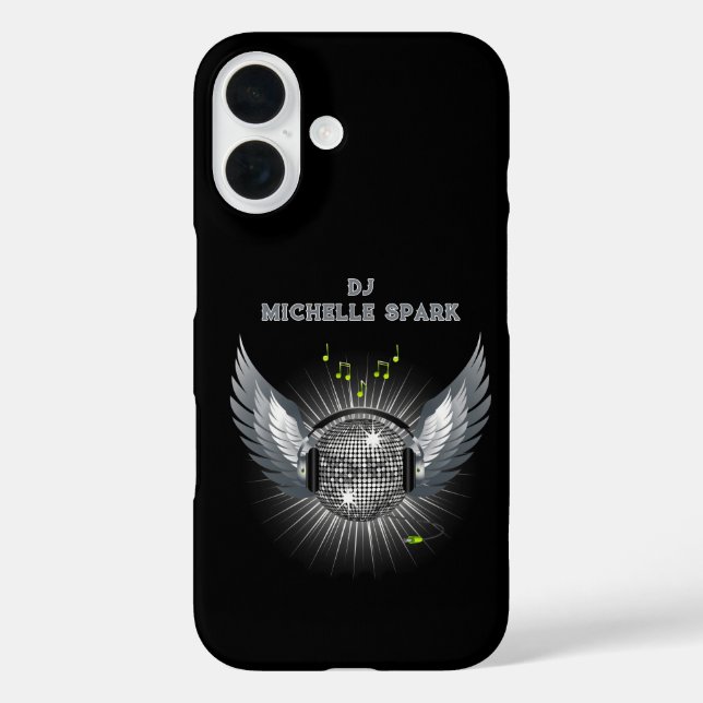 Coques Case-Mate iPhone DJ Disco Ball Wings (Verso)