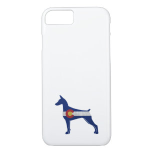 Case-Mate iPhone Case Doberman Pinscher Chien Colorado Drapeau Silhouett