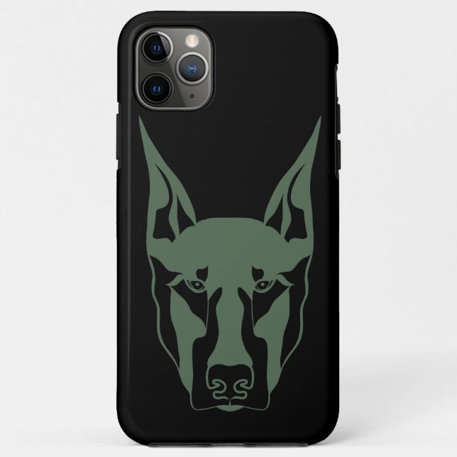Coques Case-Mate iPhone Doberman vert de l'armée  (Dos)