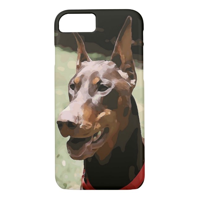 Coques Case-Mate iPhone Dobermann rouge Potrait (v9-2) (Dos)