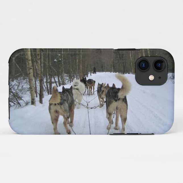 Coques Case-Mate iPhone Dog Sledding à Québec, Canada (Dos (Horizontal))