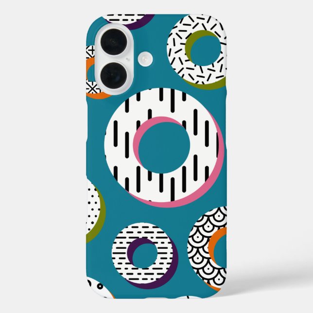 Coques Case-Mate iPhone Donuts Abstrait Monoline Motif Pop Art (Verso)