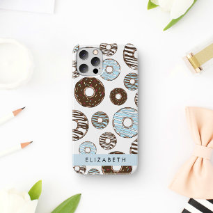 Case-Mate iPhone Case Donuts Bleus, Donuts Brown, Sprinkings, Votre Nom