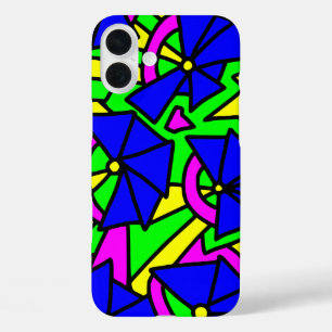 Coques iPhone 16 Plus Doodle Art Fleurs Bleues
