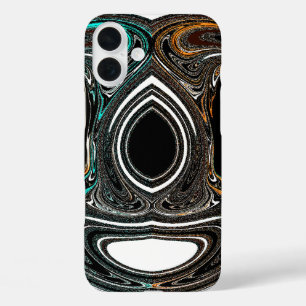 Coques iPhone 16 Plus Doodle ethnique africain   Abstrait texturé zèbre 