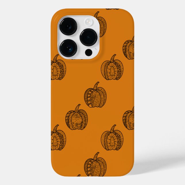 Coques Case-Mate iPhone Doodles d'Halloween boho mandala citrouilles Autom (Verso)