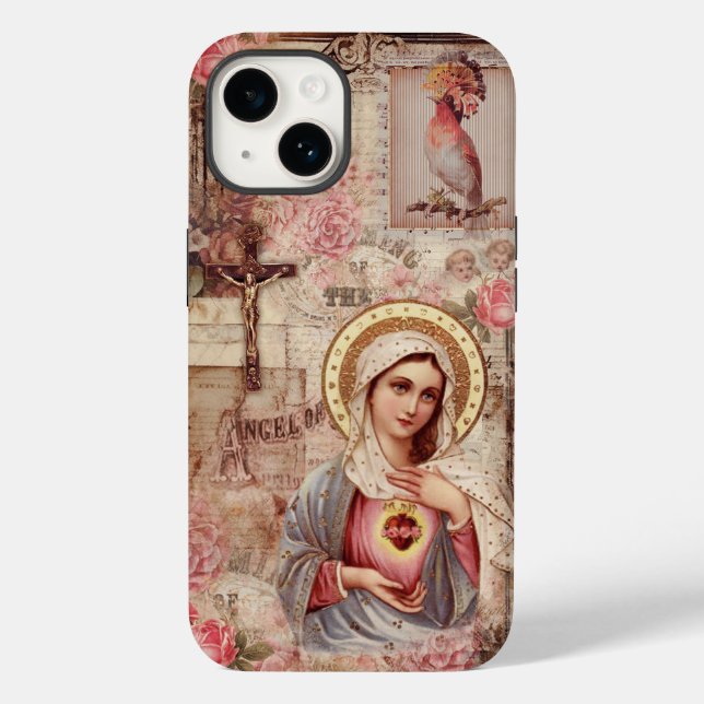 Coques Case-Mate iPhone Dossier téléphonique catholique de Virgin Mary (Verso)