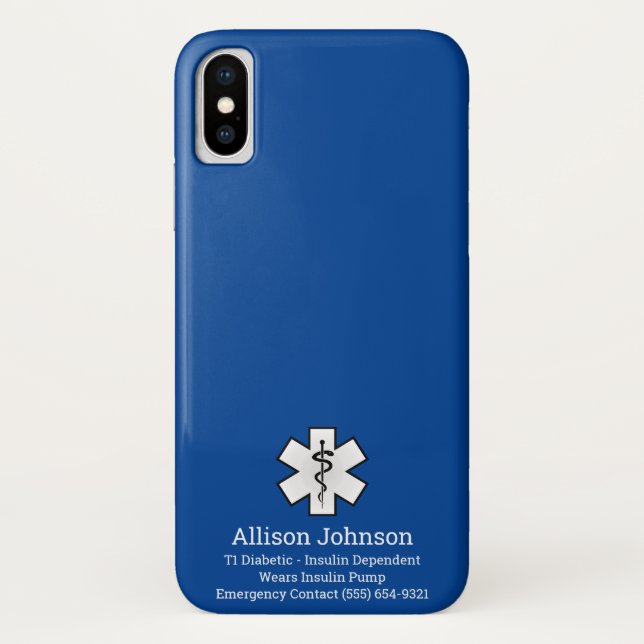 Coques Case-Mate iPhone Dossier téléphonique d'alerte Médicale personnalis (Dos)