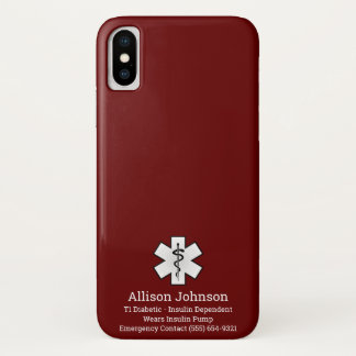 Case-Mate iPhone Case Dossier téléphonique d'alerte Médicale personnalis