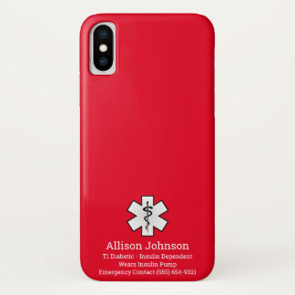 Case-Mate iPhone Case Dossier téléphonique d'alerte Médicale personnalis