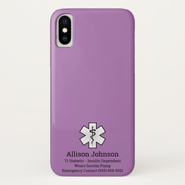 Coques Case-Mate iPhone Dossier téléphonique d'alerte Médicale personnalis (Dos)
