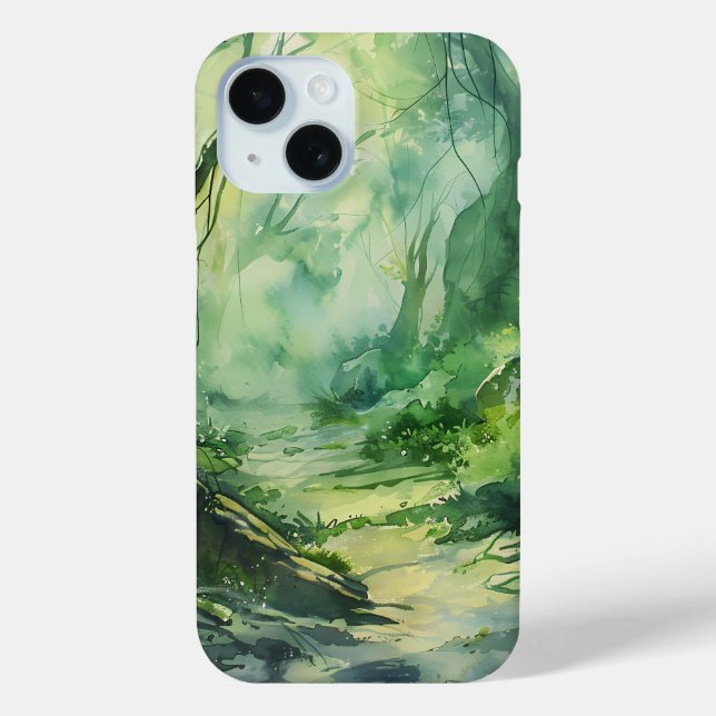 Coques Case-Mate iPhone Dossier téléphonique du chemin de forêt enchâssé (Verso)