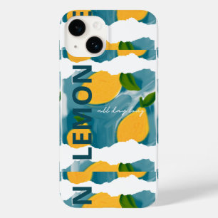 Coque Pour iPhone 14 Dossier téléphonique -Inspiré de l'été -citron