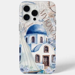 Coque iPhone 15 Pro Max Dossier téléphonique vintage en Grèce
