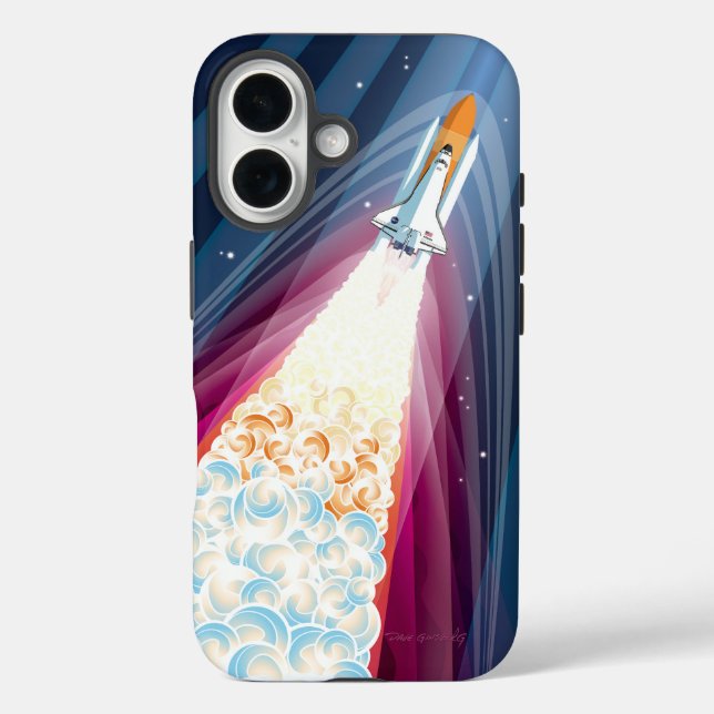 Coques Case-Mate iPhone Double Boosté (Lancement de la Navette Spatiale) (Verso)