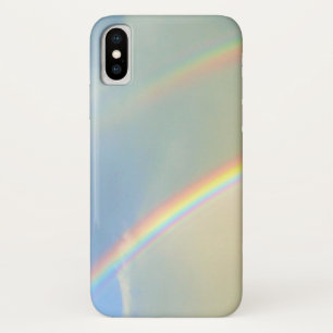 Coque iPhone X Double photographie d'arc-en-ciel