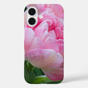 Coques iPhone 16 Double Tulipes Fleur avec Dew Drops